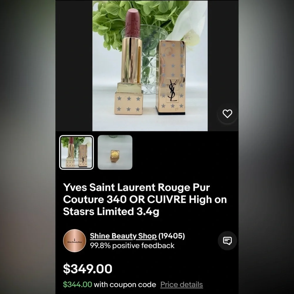 RARE YSL NWT Rouge Pur Couture 340 OR CUIVRE High on Stars Limited 3.8g
